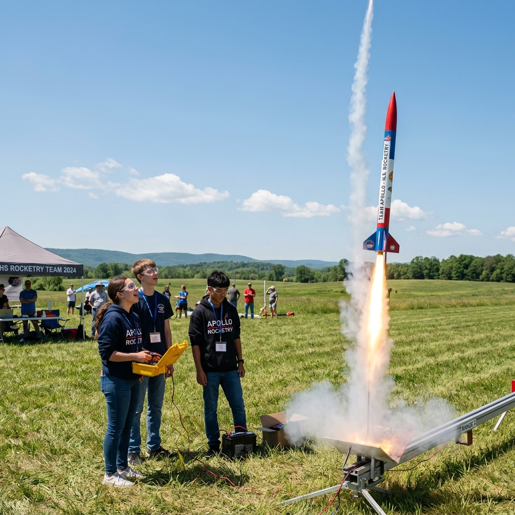 SBAerospace model rocket launch in 2024